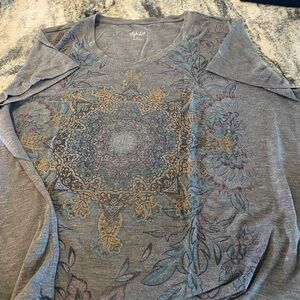 Style & Co. XL grey with dark brown black bronze applies.